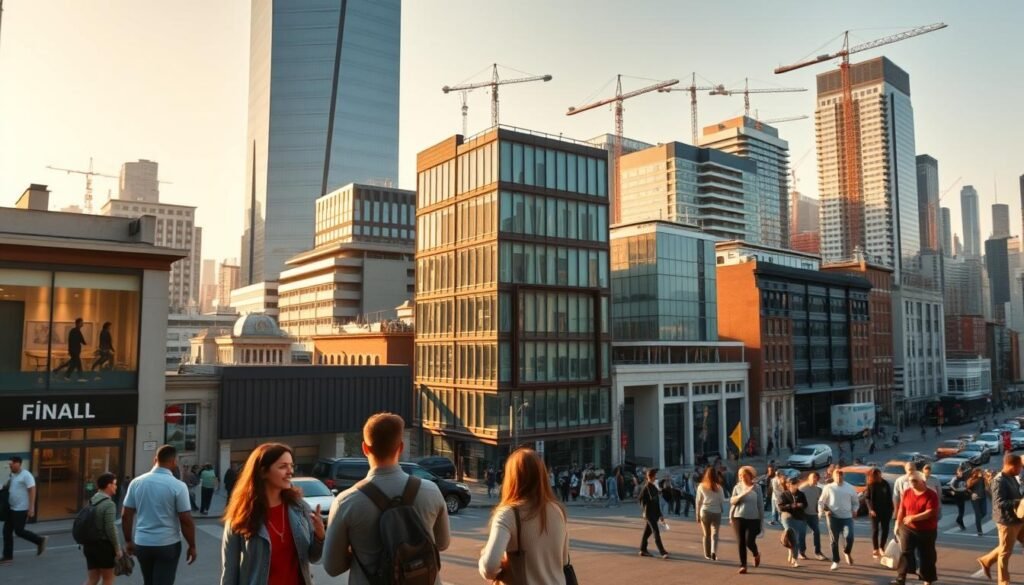 A bustling financial district with diverse buildings, skyscrapers, and pedestrians, representing the various alternative lending options available beyond traditional bank loans. A warm, golden hour lighting casts long shadows and highlights the vibrant energy of the scene. In the foreground, a group of individuals discussing financial options, gesturing towards nearby small businesses, co-working spaces, and online platforms that offer alternative financing solutions. The middle ground features modern, glass-paneled structures housing fintech companies and peer-to-peer lending platforms. In the background, a crowded city skyline with cranes and construction, symbolizing the evolving financial landscape and the emergence of innovative lending alternatives. A bustling financial district with diverse buildings, skyscrapers, and pedestrians, representing the various alternative lending options available beyond traditional bank loans. A warm, golden hour lighting casts long shadows and highlights the vibrant energy of the scene. In the foreground, a group of individuals discussing financial options, gesturing towards nearby small businesses, co-working spaces, and online platforms that offer alternative financing solutions. The middle ground features modern, glass-paneled structures housing fintech companies and peer-to-peer lending platforms. In the background, a crowded city skyline with cranes and construction, symbolizing the evolving financial landscape and the emergence of innovative lending alternatives.