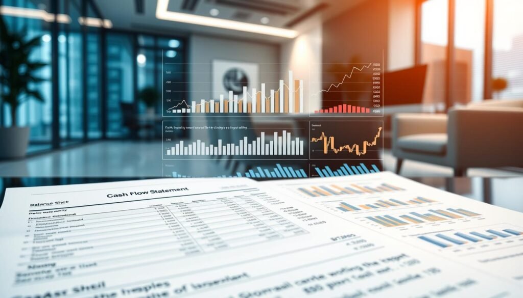 A carefully crafted cash flow statement analysis depicting a financial report with detailed line items, intricate graphs, and analytical charts. The foreground displays a comprehensive balance sheet with key metrics and ratios, while the middle ground showcases a series of dynamic visualizations highlighting cash inflows, outflows, and changes in working capital. The background features a sleek, minimalist office setting with modern furniture and subtle lighting, creating a professional and authoritative atmosphere. The overall composition conveys a sense of financial expertise, data-driven decision making, and a deep understanding of a company's financial health. A carefully crafted cash flow statement analysis depicting a financial report with detailed line items, intricate graphs, and analytical charts. The foreground displays a comprehensive balance sheet with key metrics and ratios, while the middle ground showcases a series of dynamic visualizations highlighting cash inflows, outflows, and changes in working capital. The background features a sleek, minimalist office setting with modern furniture and subtle lighting, creating a professional and authoritative atmosphere. The overall composition conveys a sense of financial expertise, data-driven decision making, and a deep understanding of a company's financial health.