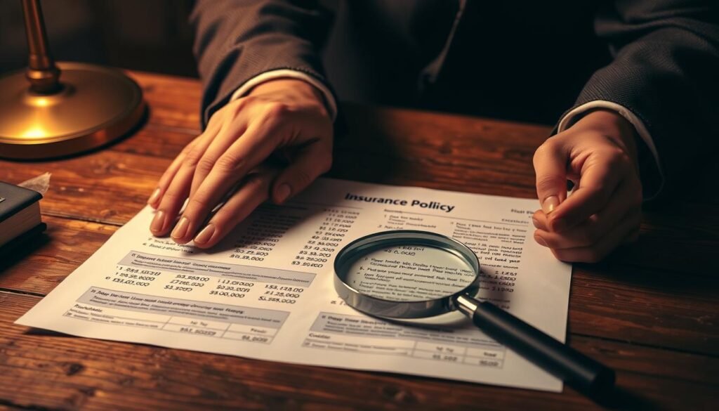 A pair of hands carefully calculating the costs of an insurance policy, the pages covered in numbers and symbols. In the background, a magnifying glass hovers, examining the fine print. Warm, focused lighting illuminates the scene, casting a pensive, analytical mood. The setting is a wooden desk, its surface aged and weathered, reflecting the gravity of the subject matter. The composition is balanced, drawing the viewer's attention to the numeric details that define the purpose of insurance deductibles. A pair of hands carefully calculating the costs of an insurance policy, the pages covered in numbers and symbols. In the background, a magnifying glass hovers, examining the fine print. Warm, focused lighting illuminates the scene, casting a pensive, analytical mood. The setting is a wooden desk, its surface aged and weathered, reflecting the gravity of the subject matter. The composition is balanced, drawing the viewer's attention to the numeric details that define the purpose of insurance deductibles.