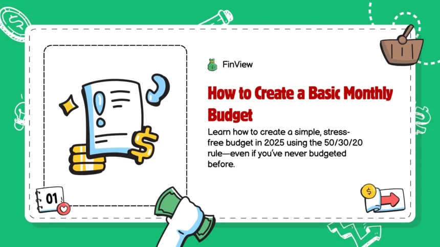 How to Create a Basic Monthly Budget (Beginner's Guide 2025)