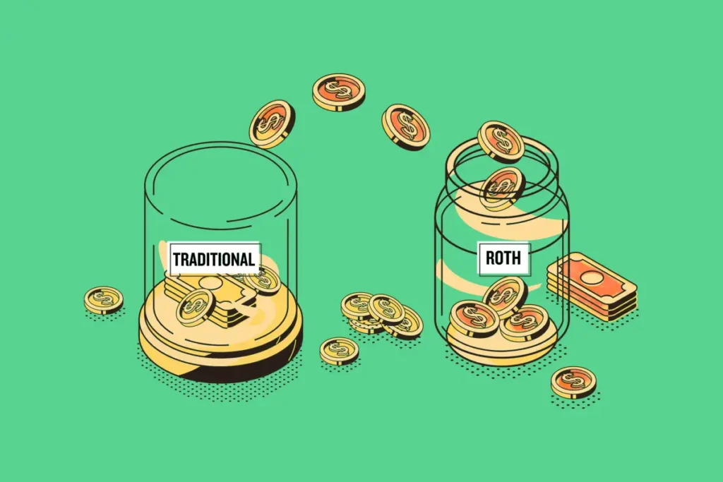 Traditional IRA to a Roth IRA.